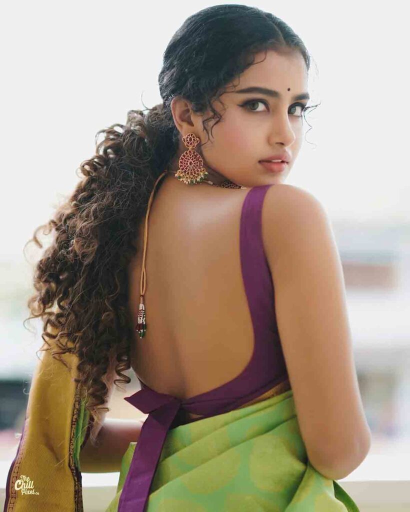 anupama parameswaran hot photos in saree